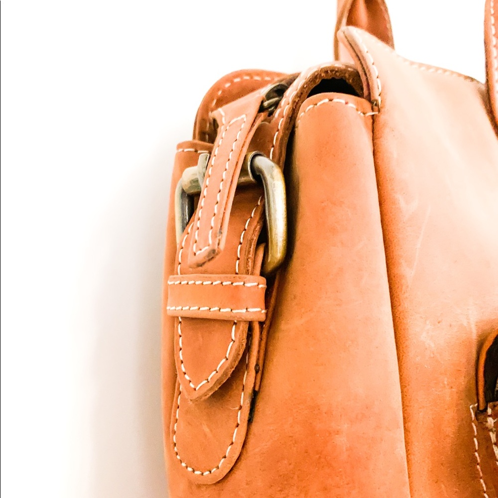 Vintage Inspired Leather Tote Bag - Picture 4 of 7